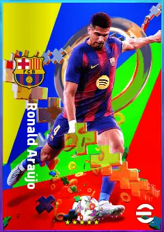 Ronald Araújo eFootball 2026 player card, 81 OVR CF