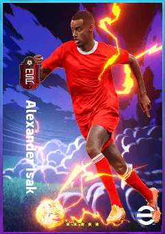 Alexander Isak eFootball 2026 player card, 83 OVR CF