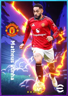 Matheus Cunha eFootball 2026 player card, 83 OVR AMF