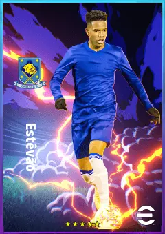 Estêvão eFootball 2026 player card, 81 OVR RWF
