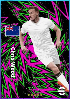 Chris Wood eFootball 2026 player card, 81 OVR CF