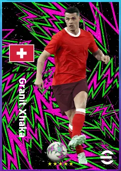 Granit Xhaka eFootball 2026 player card, 82 OVR CMF