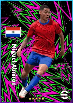 Miguel Almirón eFootball 2026 player card, 80 OVR RWF