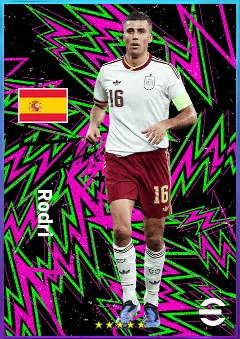 Rodri eFootball 2026 player card, 84 OVR DMF