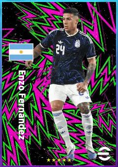 Enzo Fernández eFootball 2026 player card, 83 OVR CMF