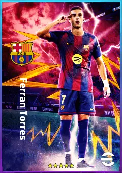 Ferran Torres eFootball 2026 player card, 81 OVR LWF