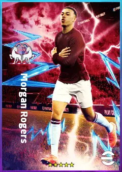 Morgan Rogers eFootball 2026 player card, 82 OVR AMF