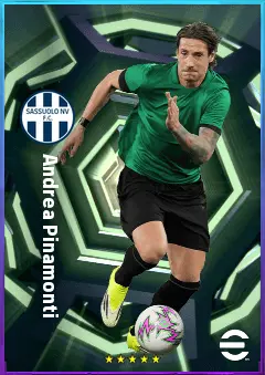 Andrea Pinamonti eFootball 2026 player card, 80 OVR CF