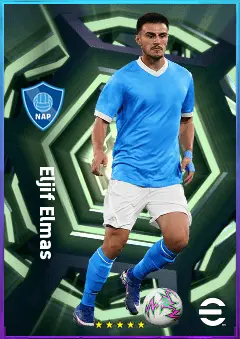 Eljif Elmas eFootball 2026 player card, 79 OVR AMF