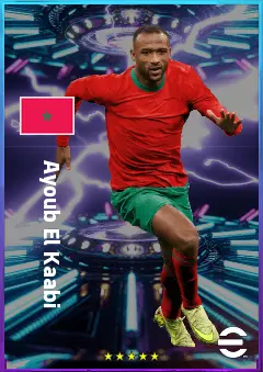 Ayoub El Kaabi eFootball 2026 player card, 78 OVR CF