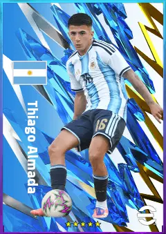 Thiago Almada eFootball 2026 player card, 82 OVR AMF