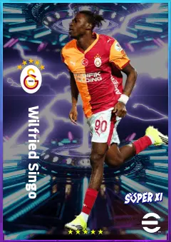 Wilfried Singo eFootball 2026 player card, 81 OVR CB