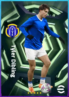 Tyler Dibling eFootball 2026 player card, 79 OVR RWF
