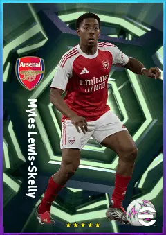 Myles Lewis-Skelly eFootball 2026 player card, 82 OVR LB