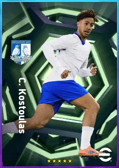 C. Kostoulas eFootball 2026 player card, 80 OVR CF