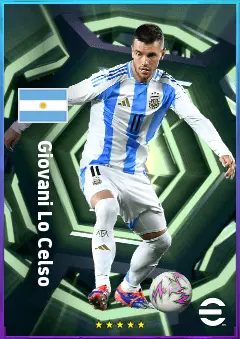 Giovani Lo Celso eFootball 2026 player card, 81 OVR AMF