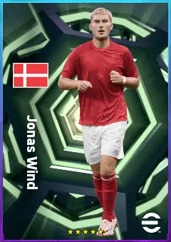 Jonas Wind eFootball 2026 player card, 81 OVR CF