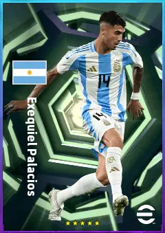 Exequiel Palacios eFootball 2026 player card, 81 OVR CMF