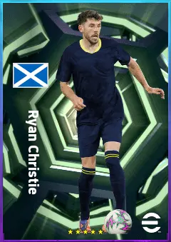 Ryan Christie eFootball 2026 player card, 80 OVR CMF
