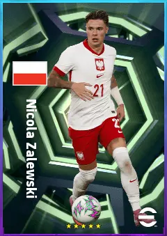 Nicola Zalewski eFootball 2026 player card, 81 OVR LMF