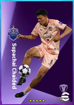 Supachai Chaided eFootball 2026 player card, 77 OVR SS