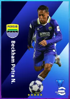 Beckham Putra N. eFootball 2026 player card, 77 OVR AMF