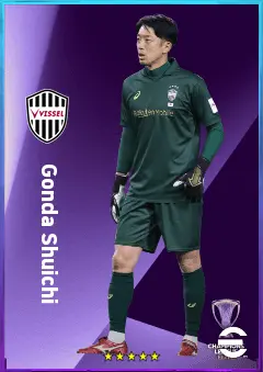 Gonda Shuichi eFootball 2026 player card, 77 OVR GK