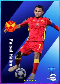 Faisal Halim eFootball 2026 player card, 77 OVR LMF