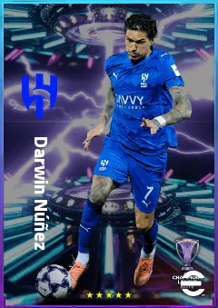 Darwin Núñez eFootball 2026 player card, 83 OVR CF