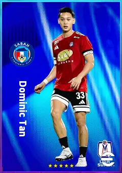 Dominic Tan eFootball 2026 player card, 77 OVR CB
