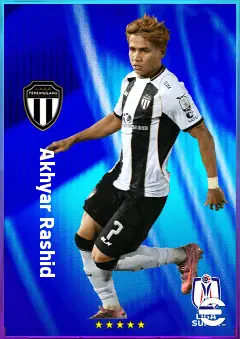 Akhyar Rashid eFootball 2026 player card, 78 OVR LWF