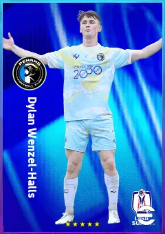 Dylan Wenzel-Halls eFootball 2026 player card, 78 OVR CF