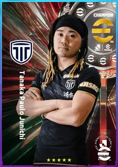 Tanaka Paulo Junichi eFootball 2026 player card, 77 OVR RWF