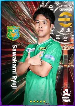 Sawakami Ryuji eFootball 2026 player card, 76 OVR CF