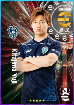 Kitajima Yuji eFootball 2026 player card, 77 OVR LMF