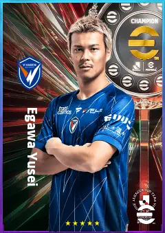Egawa Yusei eFootball 2026 player card, 77 OVR CB