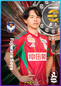 Fujiwara Soya eFootball 2026 player card, 77 OVR RB