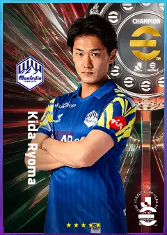 Kida Ryoma eFootball 2026 player card, 76 OVR LWF