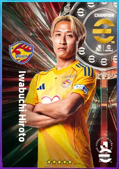 Iwabuchi Hiroto eFootball 2026 player card, 77 OVR LWF