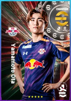 Yamamoto Ota eFootball 2026 player card, 77 OVR RWF