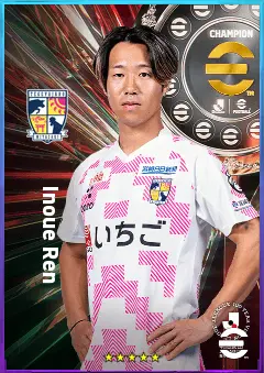 Inoue Ren eFootball 2026 player card, 76 OVR LMF