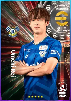 Umeki Rei eFootball 2026 player card, 78 OVR RB