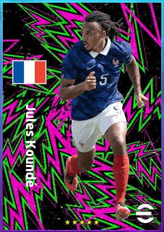Jules Koundé eFootball 2026 player card, 83 OVR RB