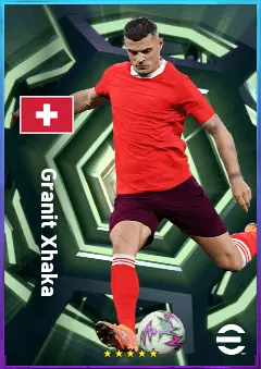 Granit Xhaka eFootball 2026 player card, 82 OVR CMF