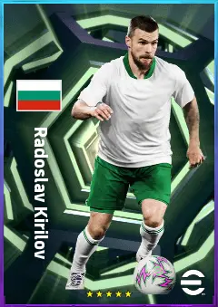 Radoslav Kirilov eFootball 2026 player card, 74 OVR LWF