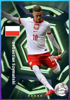 Sebastian Szymański eFootball 2026 player card, 79 OVR AMF