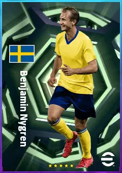 Benjamin Nygren eFootball 2026 player card, 79 OVR RWF