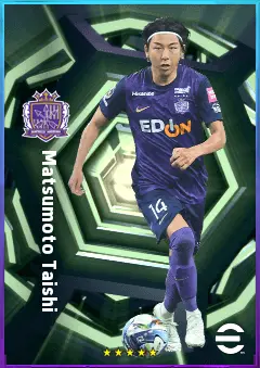 Matsumoto Taishi eFootball 2026 player card, 76 OVR CMF