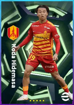 Koda Hidemasa eFootball 2026 player card, 76 OVR RMF