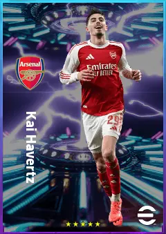 Kai Havertz eFootball 2026 player card, 83 OVR CF